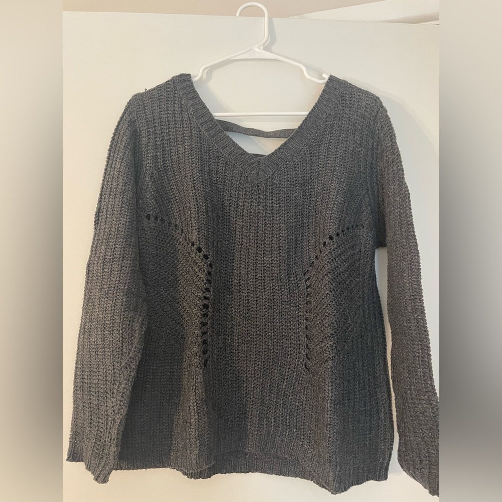 Zero degrees Celsius grey knit sweater